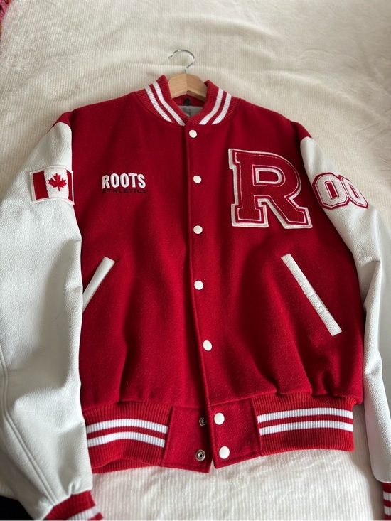 Roots Other - Roots Red and White Letterman Jacket